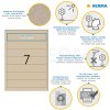 HERMA 10759 Mapetiketten A4 192x38mm natuurlijk bruin Silphie papier 20 vellen