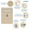 HERMA 10760 Mapetiketten 192 x 61 mm natuurlijk bruin permanent klevend 80 st.