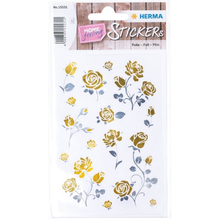 HERMA 15531 Creatieve Stickers Kostbare Rozen Goud Zilver Elegant Ontwerp Set