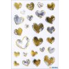 HERMA 15534 Creatieve Sticker Harten Goud Zilver Liefdevol Ontwerp Set