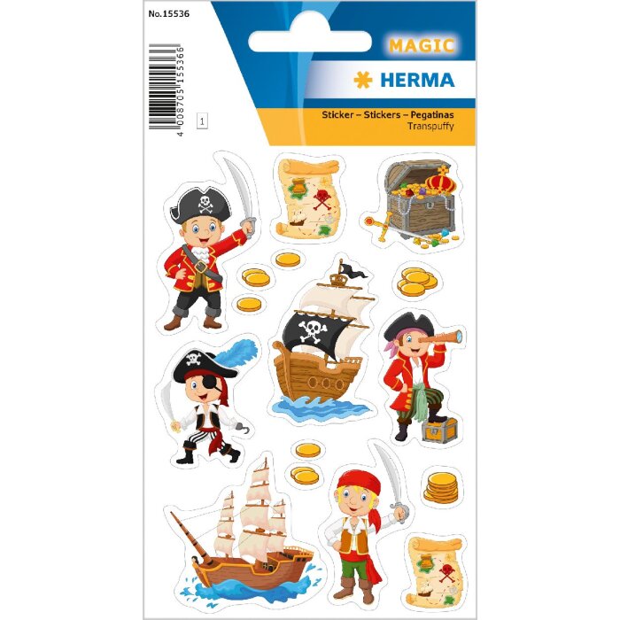 HERMA 15536 Sticker piraat transpuffy