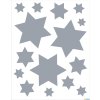 HERMA 15547 Set raamstickers kerststerren zilver 45 stuks