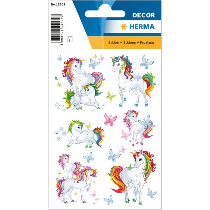 HERMA 15708 Stickers eenhoorn "Beste vrienden" 51 stuks