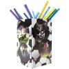 HERMA 19732 Potloodhouder karton voetbal design afveegbaar stevig 8x8x13.5cm