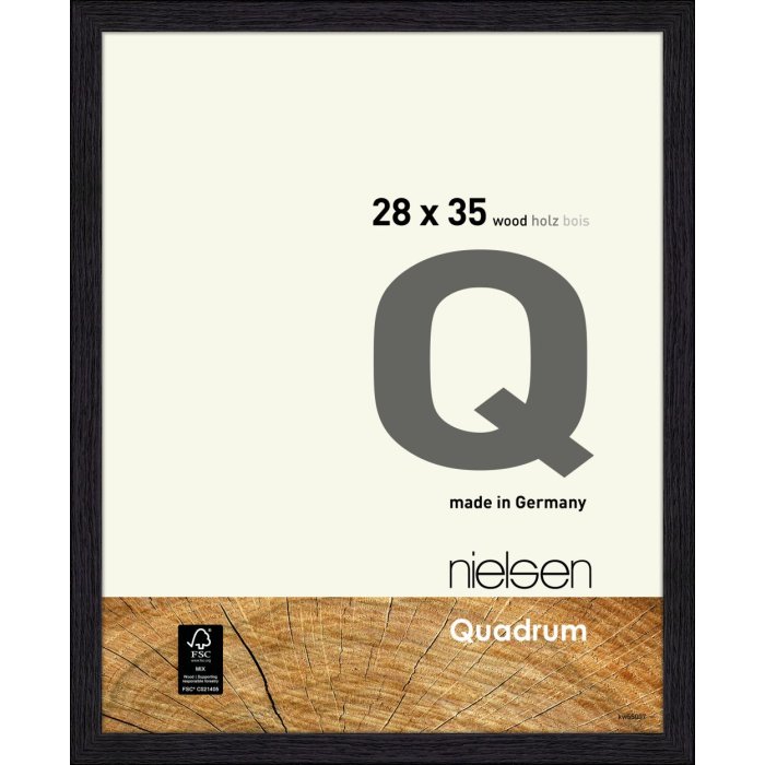 Nielsen Houten Veranderrek Quadrum 28x35 cm raaf zwart