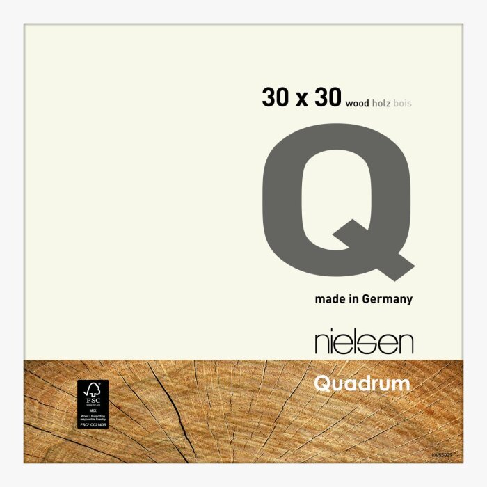 Nielsen Quadrum houten lijst 30x30 cm wit dekkend