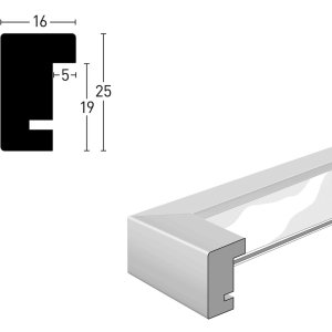 Nielsen Quadrum houten lijst 30x30 cm wit dekkend