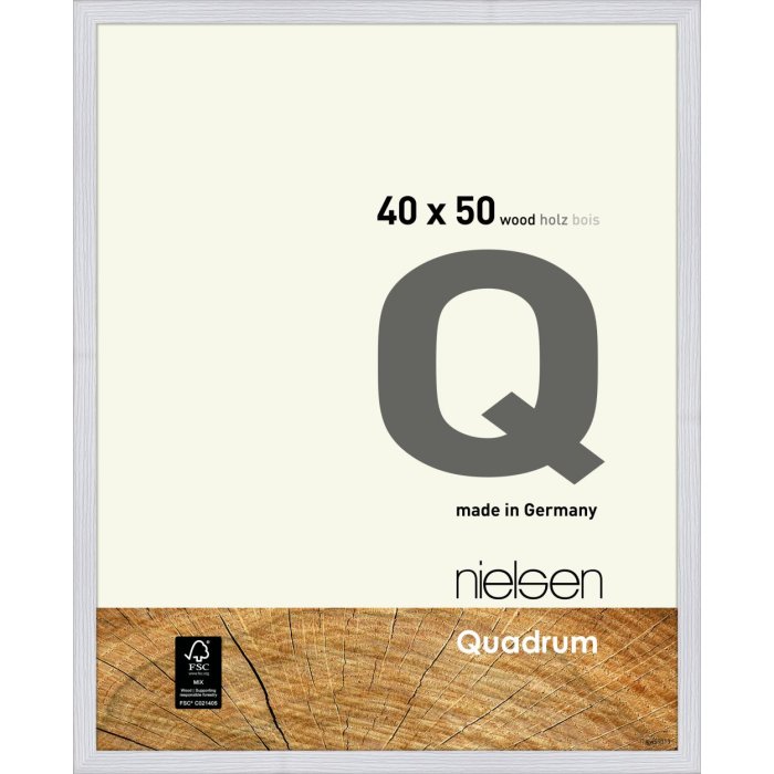 Nielsen Quadrum houten lijst 40x50 cm sneeuwwit normaal glas grenen hout