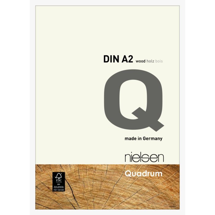 Nielsen Quadrum houten lijst 42x59,4 cm wit standaard glas DIN A2