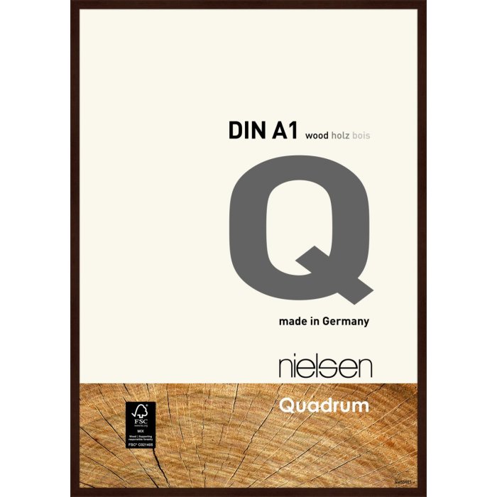Nielsen houten uitneembaar onderstel Quadrum 59,4x84,1 cm Wengé DIN A1