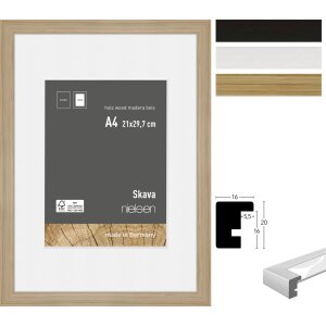 Nielsen houten fotolijst Skava met passe-partout 13x18 cm...