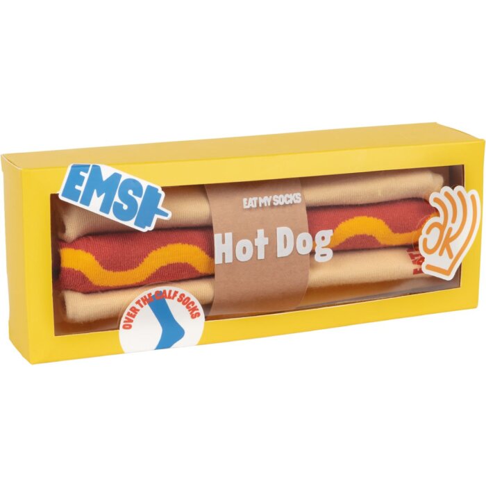 EatMySocks Hot Dog Sokken Grappig cadeau idee kuit sokken katoen mix 1 paar