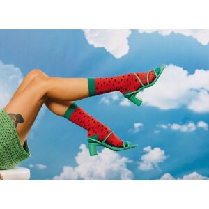EatMySocks Lange Sok Verse Watermeloen