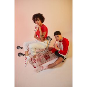 EatMySocks dubbelpak sokken Strawberry Smoothie enkelsok crew sok