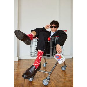 EatMySocks dubbelpak sokken Rump Steak 2 paar katoen 30° wasprogramma