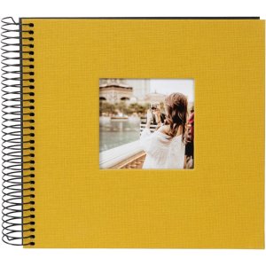 Goldbuch spiraalalbum Bella Vista mosterd 20x20 cm 40 zwarte paginas
