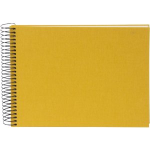 Goldbuch spiraalalbum Bella Vista mosterd 24x17 cm 40 witte paginas linnen