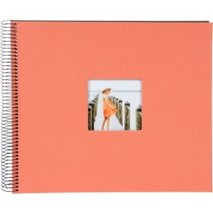 Goldbuch spiraalalbum Bella Vista zalm 34x30 cm 40 zwarte bladzijden uitgestanst