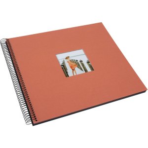 Goldbuch spiraalalbum Bella Vista zalm 34x30 cm 40 zwarte bladzijden uitgestanst