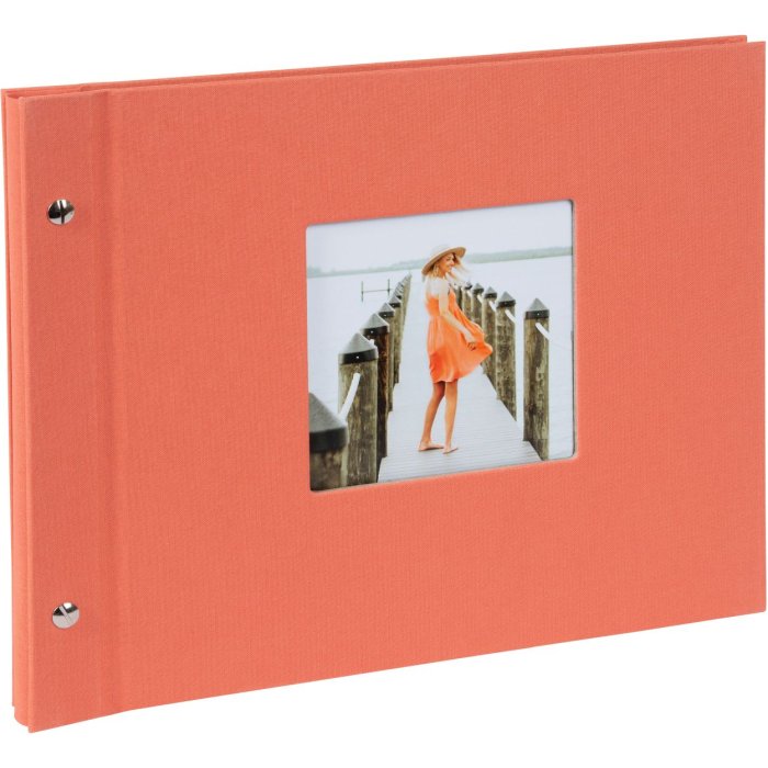 Goldbuch schroefdekselalbum Bella Vista zalm 30x25 cm 40 zwarte paginas