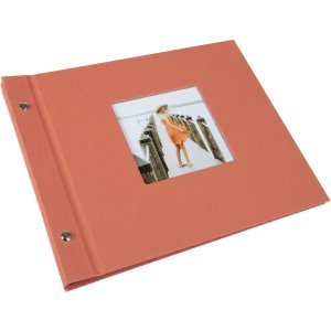 Goldbuch schroefdekselalbum Bella Vista zalm 30x25 cm 40 zwarte paginas