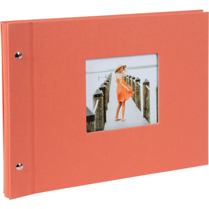 Goldbuch schroefdekselalbum Bella Vista zalm 30x25 cm linnen uitklapbaar