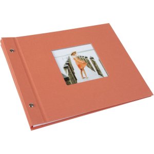 Goldbuch schroefdekselalbum Bella Vista zalm 30x25 cm linnen uitklapbaar