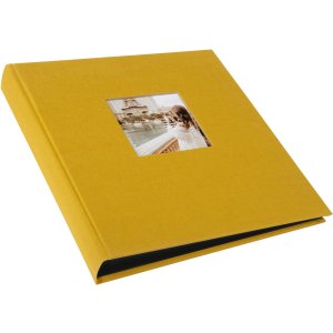 Goldbuch fotoalbum Bella Vista mosterd linnen 60 paginas 30x31cm met glassine