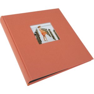 Goldbuch fotoalbum Bella Vista zalm 30x31 cm 60 zwarte paginas linnen