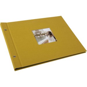 Goldbuch schroefdekselalbum Bella Vista mosterd 39x31 cm 40 zwarte paginas