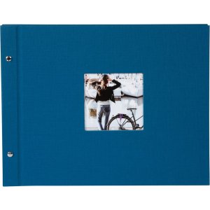 Goldbuch schroefdekselalbum Bella Vista Petrol 39x31 cm 40 zwarte paginas