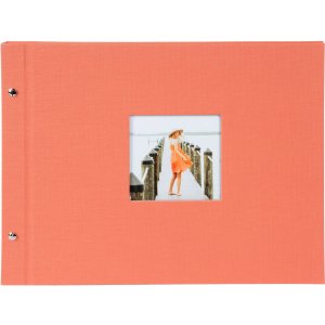 Goldbuch schroefdekselalbum Bella Vista zalm 39x31 cm 40 zwarte paginas