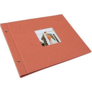 Goldbuch schroefdekselalbum Bella Vista zalm 39x31 cm 40 zwarte paginas
