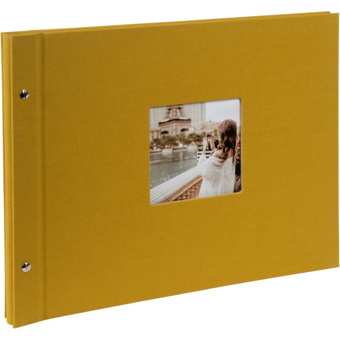 Goldbuch schroefdekselalbum Bella Vista mosterd 39x31 cm 40 witte paginas