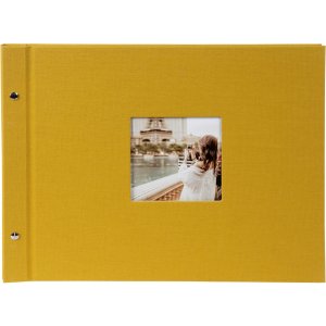 Goldbuch schroefdekselalbum Bella Vista mosterd 39x31 cm 40 witte paginas