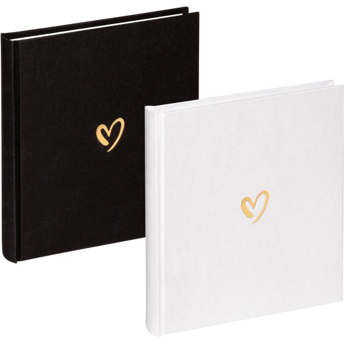 Walther linnen fotoalbum Emotion 20x20 cm 40 witte paginas