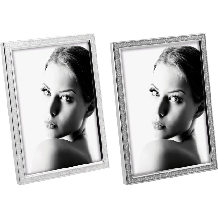 Mascagni A1066 Metalen fotolijst 10x15 tot 20x25 cm Zilver Wit