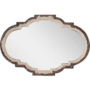Clayre & Eef 52S300 Wandspiegel Bruin Beige 63x4x91 cm