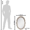Clayre & Eef 52S303 Wandspiegel Beige, Bruin 52x3x75 cm