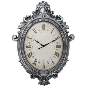 Clayre & Eef 5KL0236 Wandklok Zilverkleurig Beige...