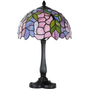 LumiLamp 5LL-6308 Tiffany tafellamp roze Ø 30x50 cm E27-max 1x60W