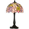 LumiLamp 5LL-6308 Tiffany tafellamp roze Ø 30x50 cm E27-max 1x60W