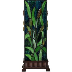 LumiLamp 5LL-6310 Tiffany tafellamp groen 18x18x45 cm E27-max 1x60W