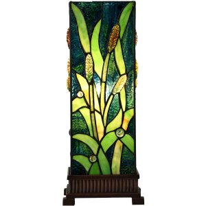 LumiLamp 5LL-6310 Tiffany tafellamp groen 18x18x45 cm E27-max 1x60W