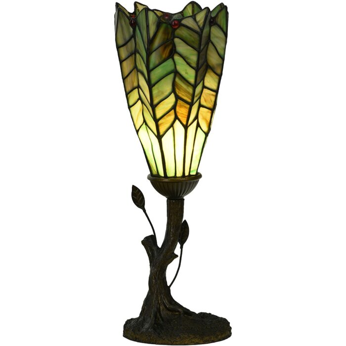 LumiLamp 5LL-6337 Tiffany tafellamp groen Ø 15x42 cm E14 max 25W