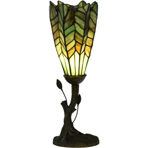 LumiLamp 5LL-6337 Tiffany tafellamp groen Ø 15x42...