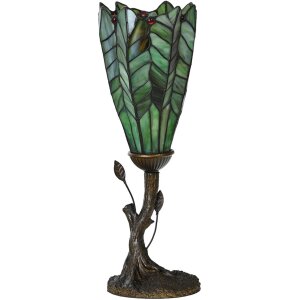 LumiLamp 5LL-6337 Tiffany tafellamp groen Ø 15x42 cm E14 max 25W