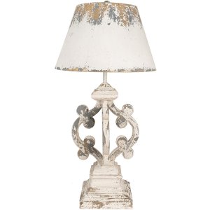 Clayre & Eef 5LMC0032 Tafellamp Beige Grijs Ø...