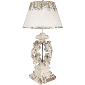 Clayre & Eef 5LMC0032 Tafellamp Beige Grijs Ø...