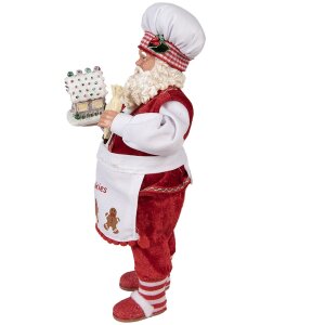 Clayre & Eef 65227 Kerstman Decoratie Rood Landelijke Stijl 16x8x28 cm